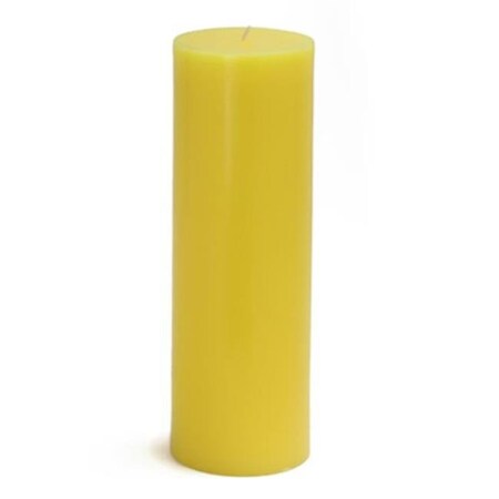 Jeco Jeco CPZ-096 3 x 9 in. Pillar Candle; Yellow CPZ-096